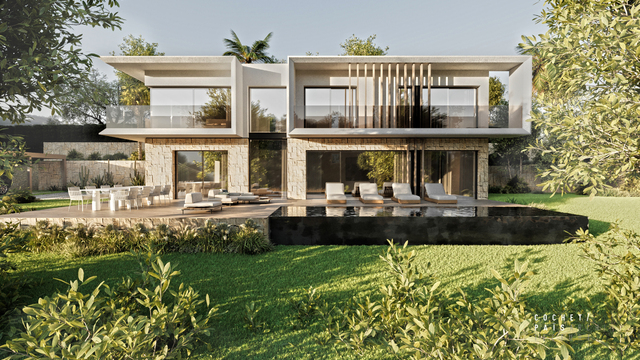 Villa Travertino, designed by Cabinet architecture Cannes | Cochet Païs